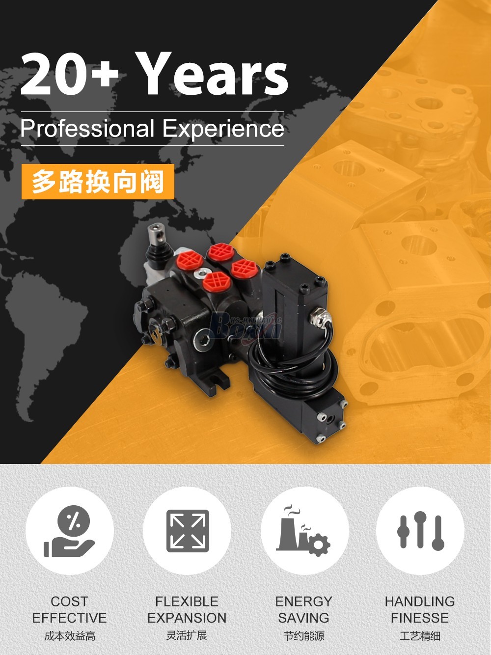 DCV60 电动马达 1 联 分块式方向阀